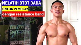 Melatih otot dada dengan resistance band di rumah  Exercise by BOY FIT #chestday