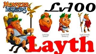 Layth 1-100 Monster Legends -  монстр света на прокачку