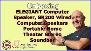 Unboxing ELEGIANT Computer Speaker SR200 Wired Computer Speakers