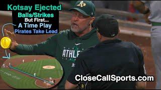 E89 - Mark Kotsay Ejected Arguing Viscontis Strike Zone After McCutchens Heads Up Play for PIT Run