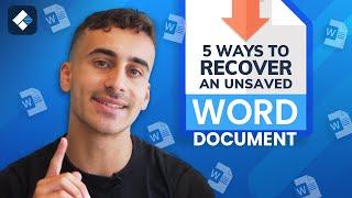 2023NEW 5 Ways to Recover an UnsavedDeleted Word Document