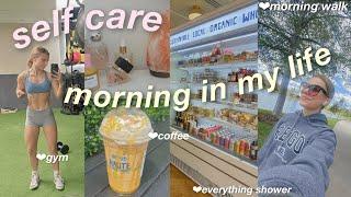 SELF CARE MORNING VLOG  coffee walk shower grwm