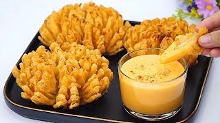 Ive never eaten onions that are so delicious Fried onion recipe with cheese sauce