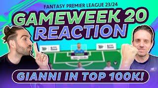 FPL GW 20 REACTION  GIANNI IN THE TOP 100K  SALAH & SON REPLACEMENTS?