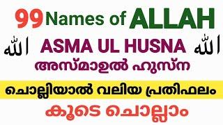 അസ്മാഉൽ ഹുസ്ന കൂടെ ചെല്ലാം Asma ul husna99 Names of allah അള്ളാഹുവിന്റെ 99 പേര്