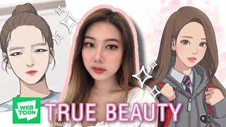 TURNING MYSELF INTO A WEBTOON CHARACTER  TRUE BEAUTY  ft. YesStyle Makeup