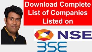 How to Download the complete list of Stocks listed on NSE and BSE?  Manish Bansal Tech