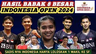 Tumbang Berjamaah Hasil Semua Sektor 8 Besar Badminton Indonesia Open 2024 Hari Ini