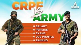 CRPF vs ARMY  SALARYPENSIONEXAMSJOB PROFILETRAINING  CRPF New Vacancy 2023