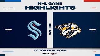 NHL Highlights  Kraken vs. Predators - October 15 2024