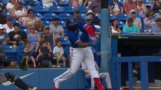 Vladimir Guerrero Jr. destroys a two-run home run to left field his second of Spring Training