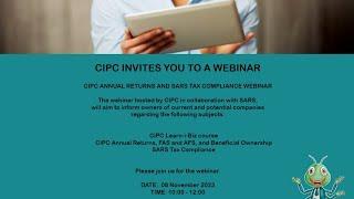 CIPC Annual Returns and SARS Tax compliance webinar