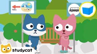 海滩之旅  Journey To The Beach  Animated Stories for Kids in Chinese  Learn Chinese  Studycat