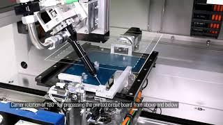 Dispensing  Fully automatic in-line glue dispensing cell as an alternative to a 6-axis robot