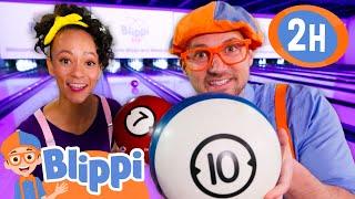 Blippi and Meekahs Bowling Ball Blast  BEST OF BLIPPI TOYS  Educational Videos for Kids