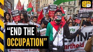 ‘Our hearts are with the people in Gaza’ Demonstrators in London call to end Israeli Occupation