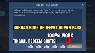 BURUAN REDEEM KODE REDEEM COUPON PASS GRATIS TERBARU KODE REDEEM MOBILE LEGENDS CODE REDEEM MLBB