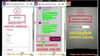 AXIS Bank KYC And Re-KYC Update Online 2022 Axis Bank Aadhaar Link Online Axis Bank Adress Update