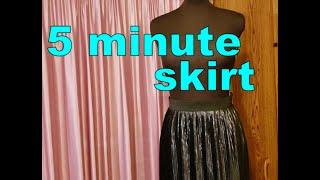 DIY Super Easy 5 Minute Skirt