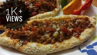 Turkish Chicken Pide  Spicy & Tasty  Without oven Turkish Pide Recipe  Aisas kitchen