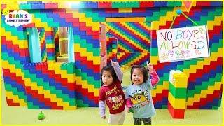 24 hours Giant lego box fort house No Boys Allowed