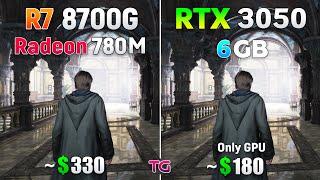 RTX 3050 6GB vs Ryzen 7 8700G Radeon 780M - Test in 8 Games