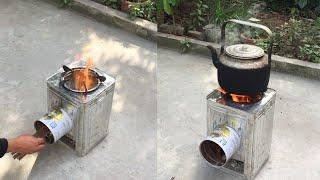 Techniques Making Wood Stoves From Iron Paint Bucket - DIY Rocket Stove - Portable Kitchen