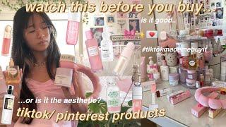  reviewing viral *aesthetic* tiktokpinterest beauty products + brands are they actually worth it?