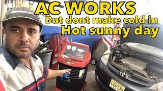 AC works but dont make cold on HOT SUNNY day  what could it be? Toyota Sienna AC FIX