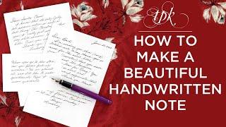 How to Make a Beautiful Handwritten Note