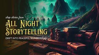 ALL NIGHT STORYTELLING AND RAIN  Volume 05 - Over 8 Hours of Bedtime Stories  No Ads Black Screen