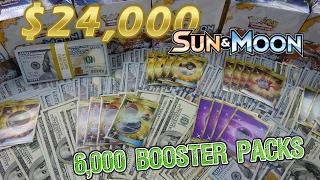 $24000 Pokemon Opening - LARGEST EVER 6000 Sun & Moon Packs 167 Booster Boxes