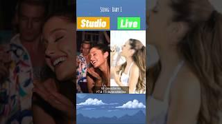 Ariana Grande Studio vs. LIVE performance of Baby I  #arianagrande #music #youtube #shorts