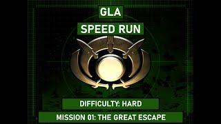 Command & Conquer Generals Zero Hour - GLA - SPEED RUN Mission 01 The Great Escape - HARD