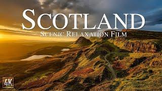 Scotland 4K Scenic Relaxation Film  󠁧󠁢󠁳󠁣󠁴󠁿 Scotland Drone Video with Calming Music  #Scotland4K