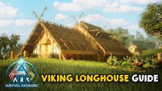 Ultimate Viking Longhouse  Building Tutorial  ARK Survival Ascended