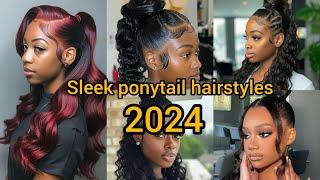 Sleek ponytail hairstyles for black women 2024  Braids Hairstyles  Natural hairstyles ponytail