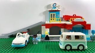 How To Build LEGO Duplo Parking Garage and Car Wash 10948  Satisfying Stopmotion