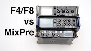 Zoom F4F8 vs MixPre-3 and 6 Audio Recorder Comparison