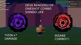 DEVA RENGOKU OP ONESHOT COMBO  Shindo Life Roblox