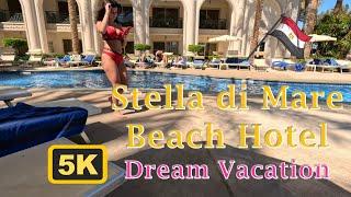 Stella di Mare Beach Hotel & Spa Beach Walk Tour  Dream Resort Egypt 2023