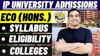 ECO Hons. in IP University Entrance Test Syllabus + Eligibility  ECO H Best Colleges