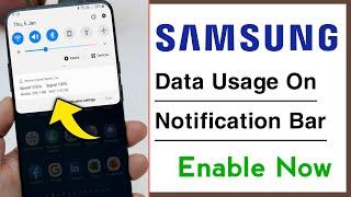 How To Show Data Usage On Notification Bar in Samsung 2023