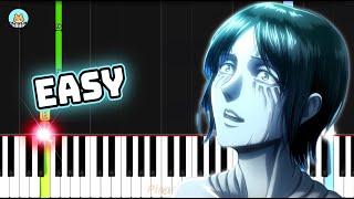 full Attack on Titan OST - Call of Silence - EASY Piano Tutorial & Sheet Music