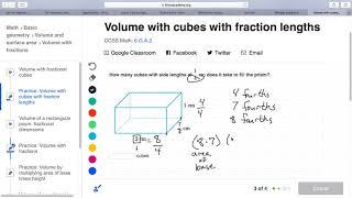 Volume with fractional cubes