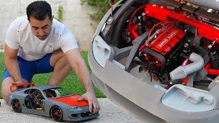 Part 14  Driving 8th scale 3d printed supra with 2 cylinder engine project