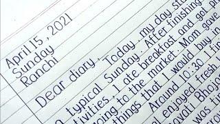 How to write diary  Diary writing in English  Diary entry