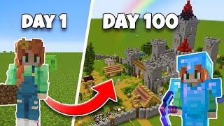 I Survived 100 Days in a Minecraft Flatworld...