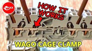 How does a WAGO connector cage clamp work? #shorts