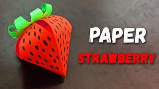 DIY Paper Strawberry  3D  Easy Paper Craft